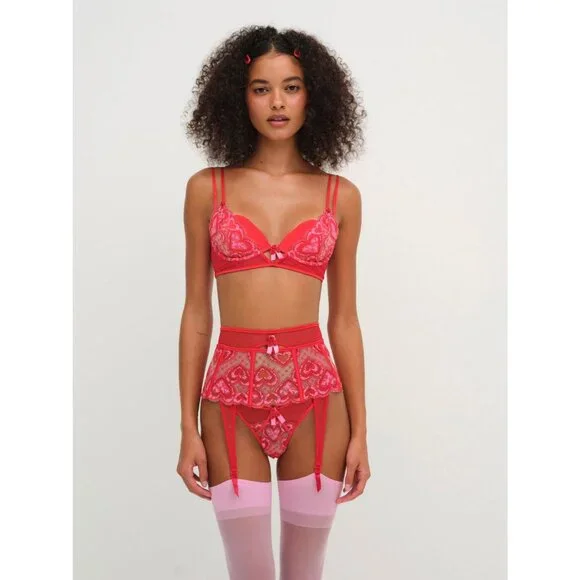 New! For Love And Lemons Heartbeat Underwire Bra Size 34DD 51131